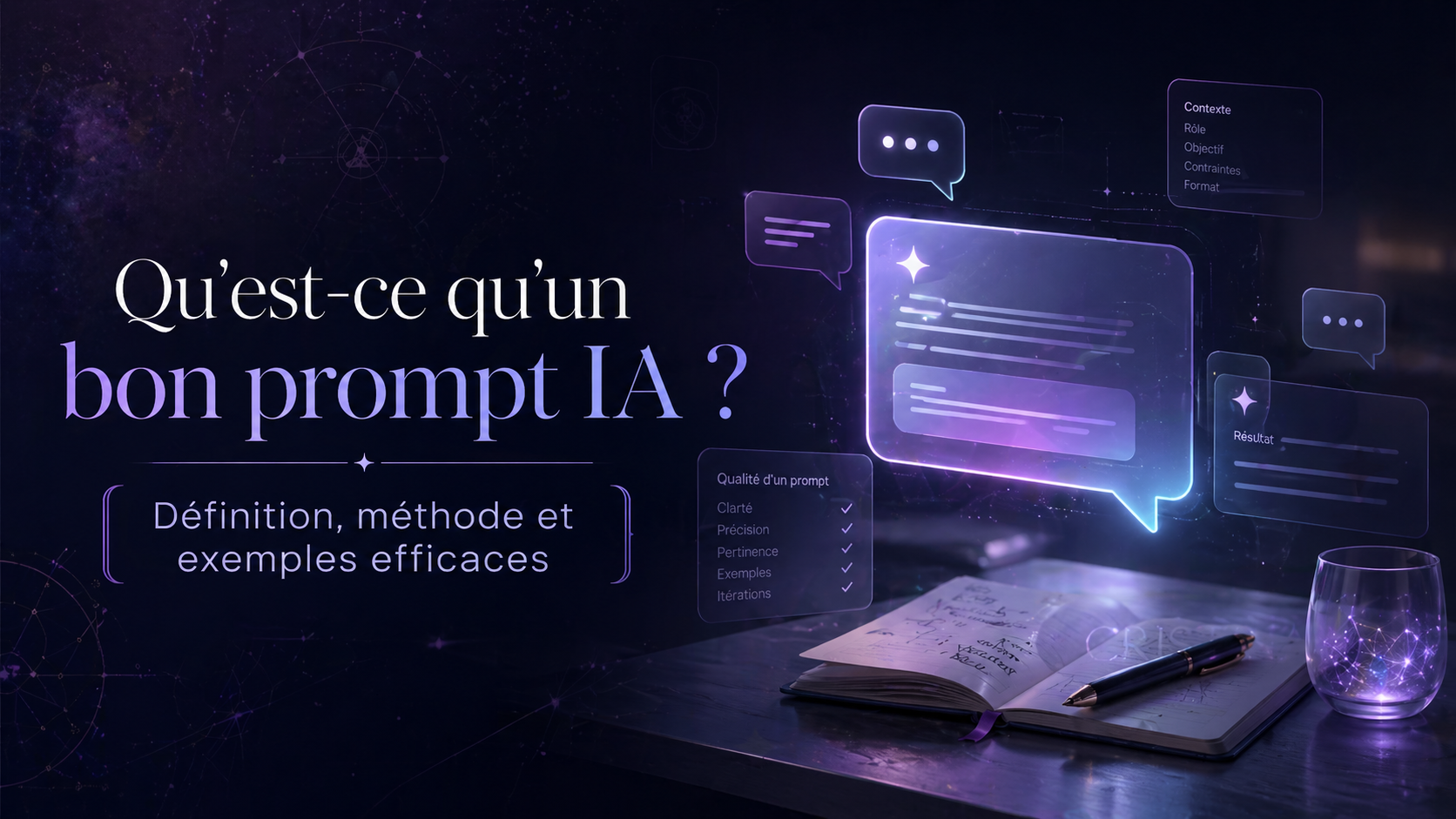 Illustration Qu’est-ce qu’un bon prompt IA ? Définition, méthode et exemples efficaces